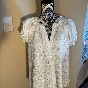 Nanette Lapore White Lace Women’s Top NWT